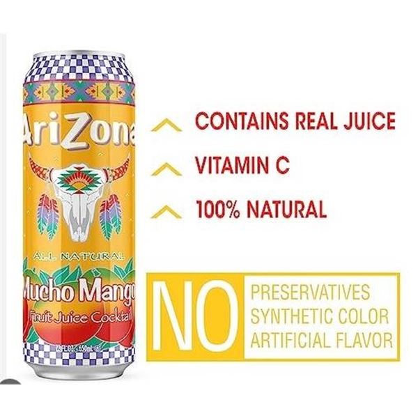 AriZona Mucho Mango 24-Pack 22 oz Cans