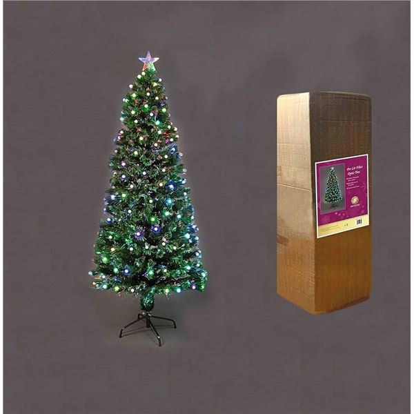 Shatchi 4 Ft Fibre Optic LED Christmas Tree