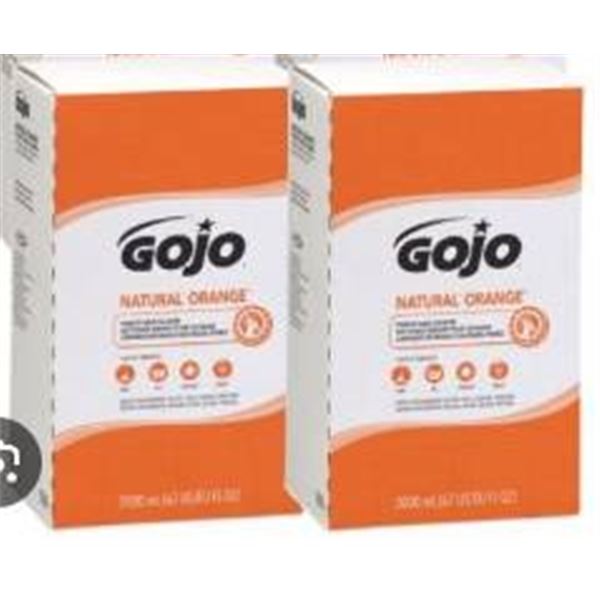 2 Gojo Natural Orange Hand Cleaner Containers, 2000 mL Each