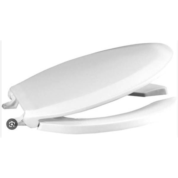 Centoco Elongated Toilet Seat, White, Adjustable