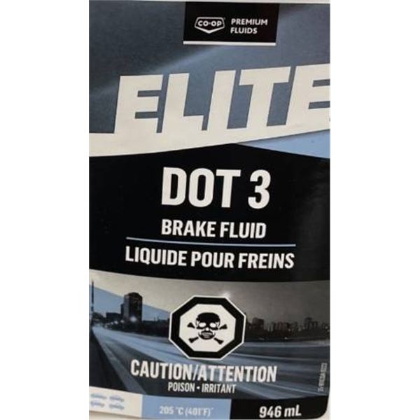 Elite DOT 3 Brake Fluid 946 mL – Case of Two