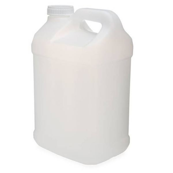 Two 5-Liter White Plastic Containers with Screw Caps