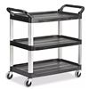 Image 1 : Rubbermaid® PROFESSIONAL PLUS Service Cart – 41 x 20 x 38″, Black