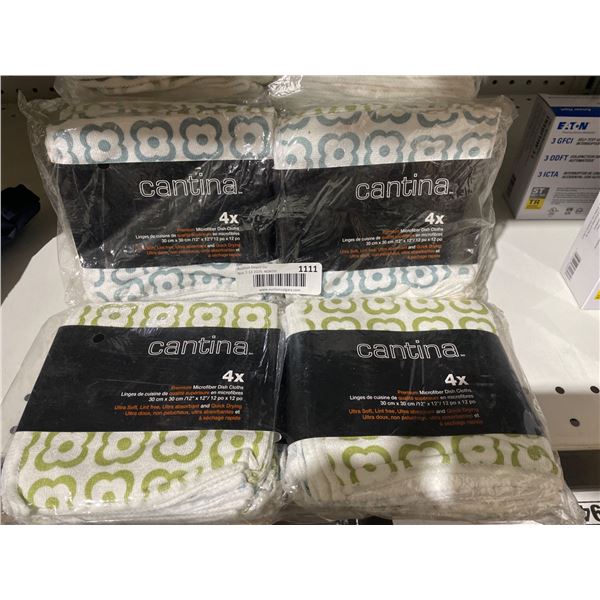 Cantina 4 PACKS OF 4 CLOTHS Kitchen Dishcloths, 30 cm x 30 cm