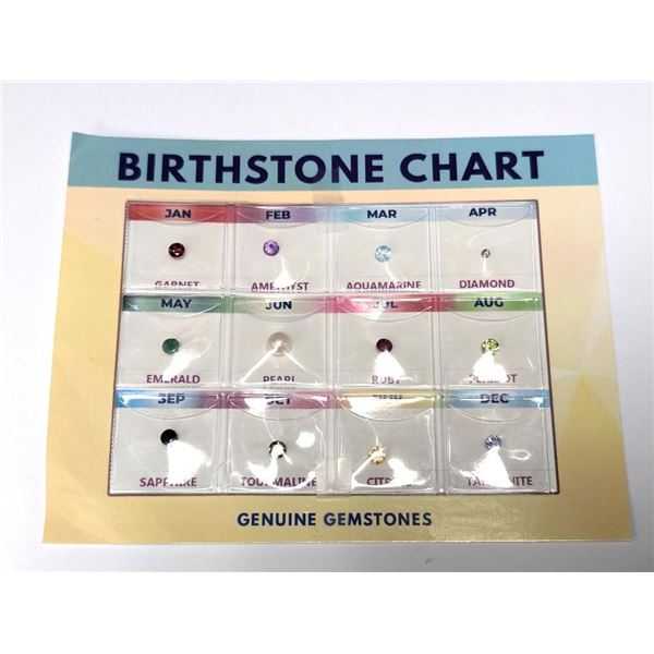 $300  Genuine Birthstone Chart