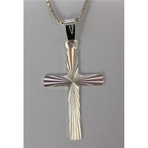 $70 Silver Cross 20"  Necklace