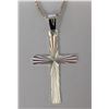 Image 1 : $70 Silver Cross 20"  Necklace