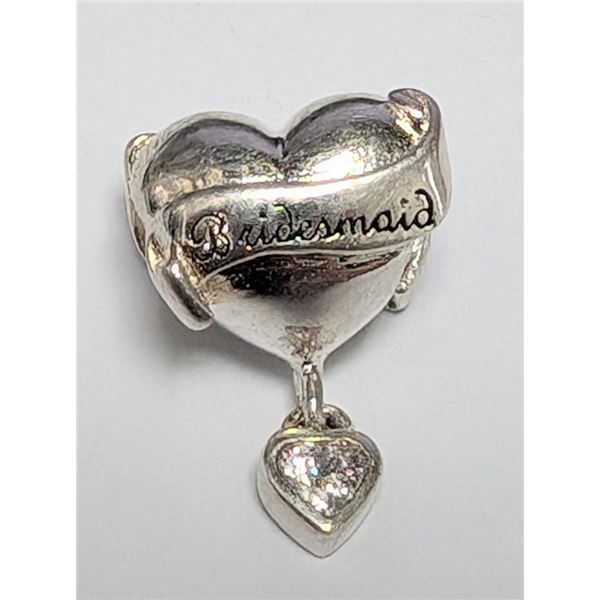 Silver Heart 2.3G Beads