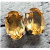 Image 2 : Silver Citrine 6X4Mm Earrings