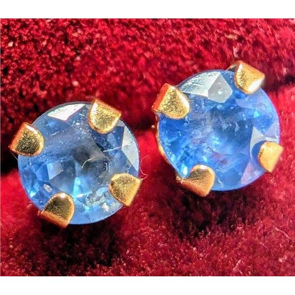 $300 10K  Genuine Sapphire 0.67Ct Earrings