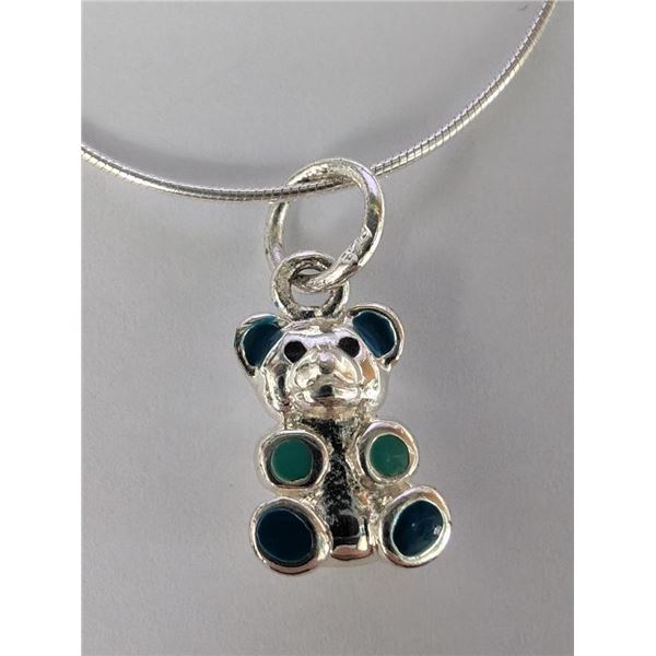 $60 Silver Bear 16" Necklace