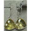 Image 1 : $200 Silver Lemon Quartz 12.6Ct Earrings