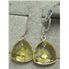 Image 2 : $200 Silver Lemon Quartz 12.6Ct Earrings