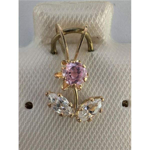 $120 14K  CZ Pendant
