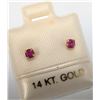 Image 2 : $200 14K  Genuine Ruby 3Mm Earrings