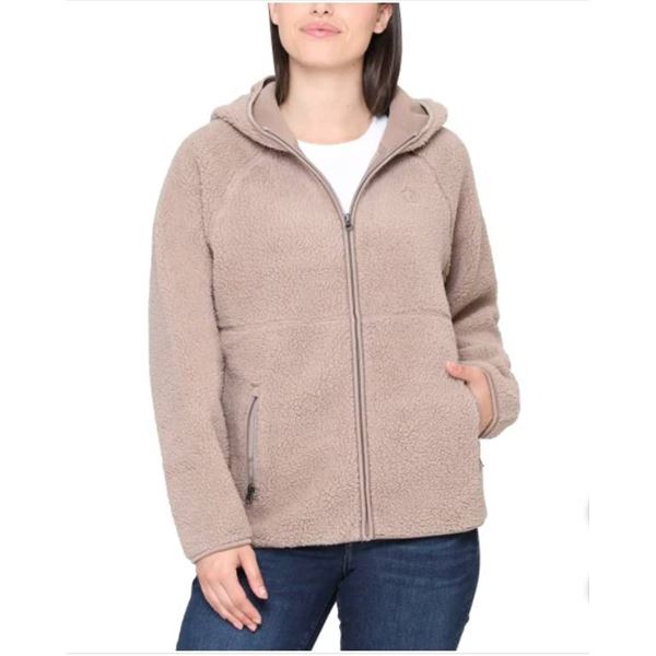 Sierra Designs XL Tan Full-Zip Fleece Jacket With Hood