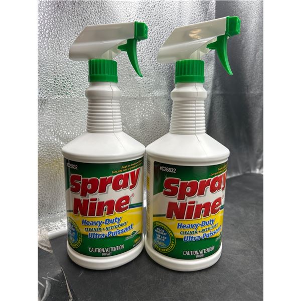 Two Bottles of Spray Nine Heavy-Duty Cleaner, 946 ml Each