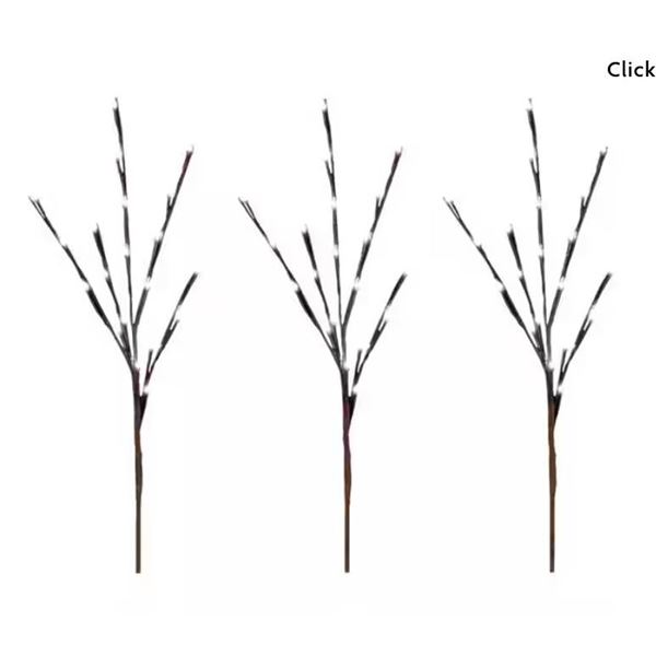 Danson Decor Trail marker stakes with 60 twinkling LED lights, mixed white, pack of 3