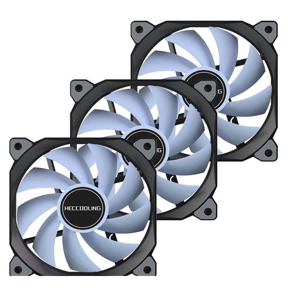 HEC 3 Pack Cooling WN1 and WM120 Fans with Hydraulic Bearings, 120mm, ***Black *** Lot of 2