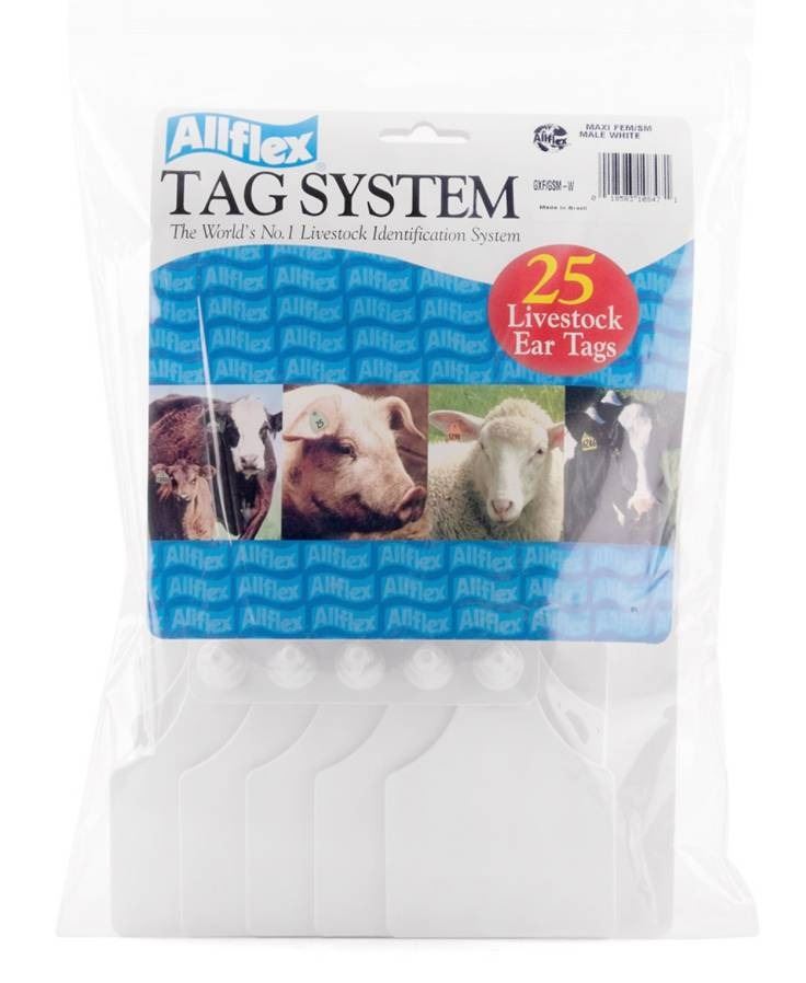 Allflex Tag System With 25 Livestock Ear Tags and Applicator Tool