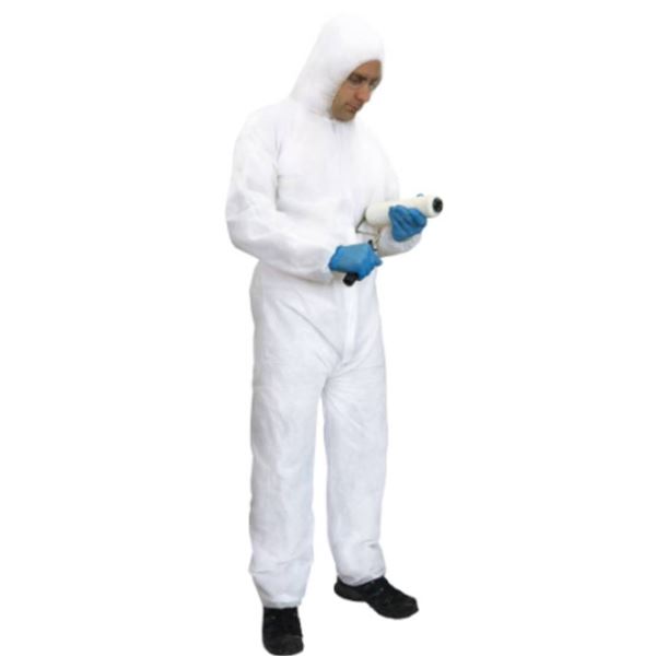 Disposable Polypropylene Coveralls (XXL) AND Non-Toxic Dust Masks Set of 5.