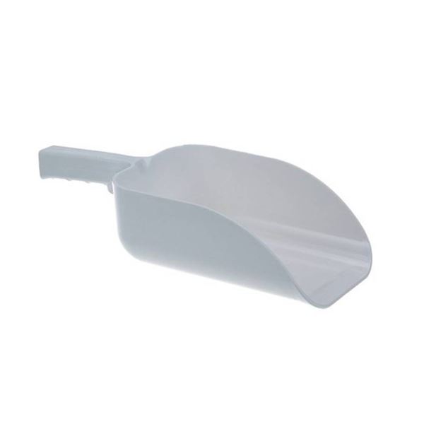 Lot of 2Miller Mfg. Co. 5-Pint White Plastic Scoops, Model 90WHITE
