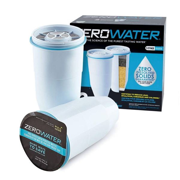 Culligan Zerowater Advanced Filtration 5-Stage Replacement Filters, 2-Pack