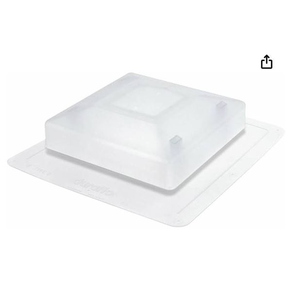 Shed Light Durable Plastic Roof Vent 50 Sq. In. 322 Sq. Cm
