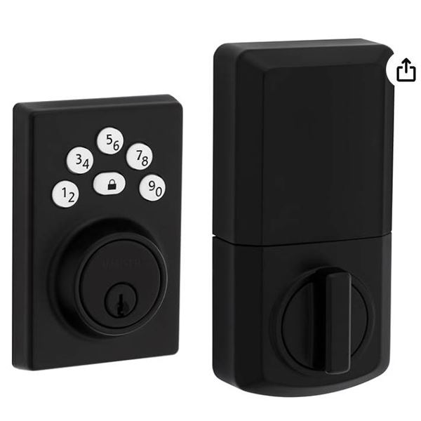 Weiser Elements Keypad Electronic Deadbolt in Black Satin Finish