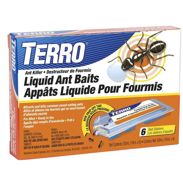 Lot of 2 Terro Liquid Ant Baits, 6 Pre-Filled Stations