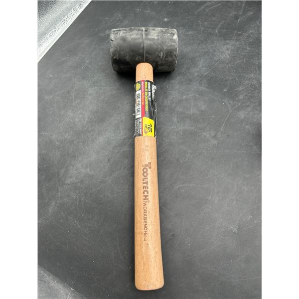 16 oz Rubber Mallet with Wood Handle by Toolway