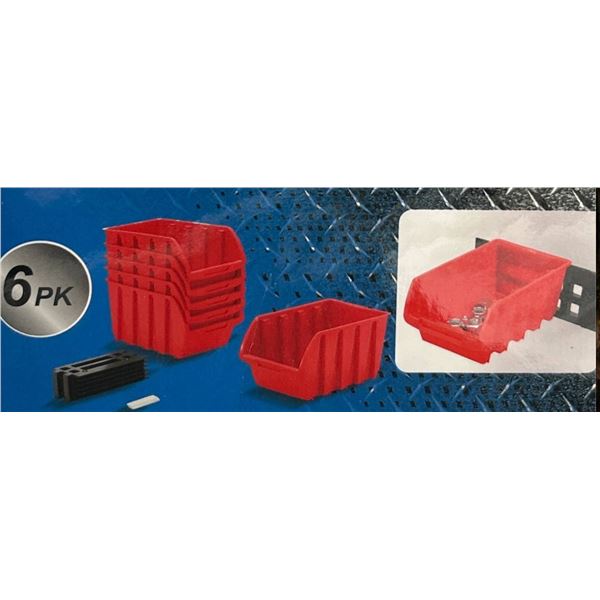 Steelcore 6-Pack Medium Stackable Organizer Bin Set Model 92759