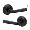 Image 1 : Weiser Trafford Matte Black Door Handle, Reversible Passage Lever, Interior Door Handles