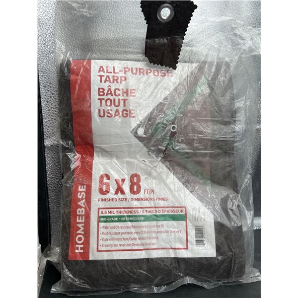 Homebase 6×8 ft All-Purpose Tarp With 5.5 Mil Thickness