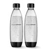 Image 1 : Sodastream 1L Fuse Black Bottles Twin Pack – Dishwasher Safe
