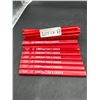 Image 1 : 17 Contractor’s Choice Red Flat Carpenter Pencils