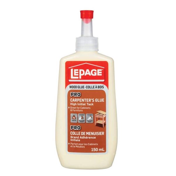 LePage Pro Carpenter’s Glue, 150 mL, High Initial Tack, Set of 2