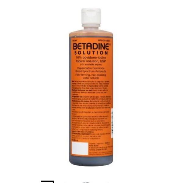 Betadine Solution 10% Povidone-Iodine Topical Solution, 473 mL