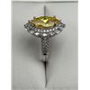 Image 2 : Marquise-Cut Yellow topaz 2.4 carat Ring with Accents in .925 SILVER Setting
