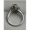 Image 5 : Marquise-Cut Yellow topaz 2.4 carat Ring with Accents in .925 SILVER Setting