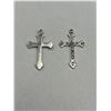 Image 3 : Two Silver Cruciform Metal Charms