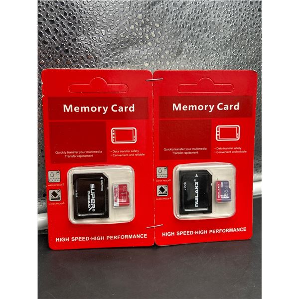 2 – High-Speed Memory Cards with Adapters – 1 x 1TB & 1 x 256GB