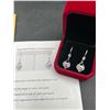 Image 3 : $1580 APPRAISED 2.0 CARAT TRIANGULAR .925 EARRING SET