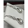 Image 4 : $1580 APPRAISED 2.0 CARAT TRIANGULAR .925 EARRING SET
