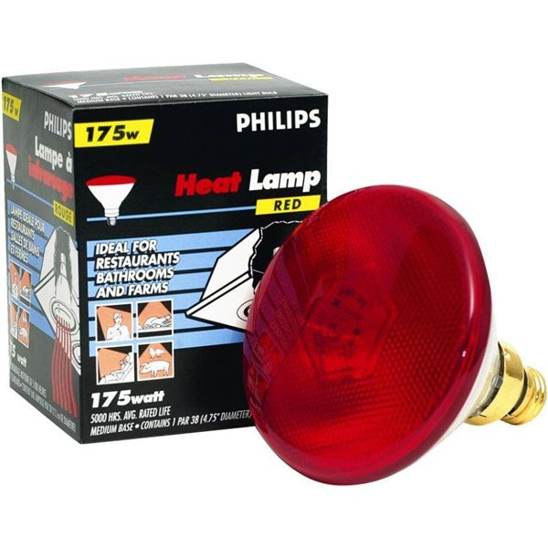 Philips 175W Heat Lamps Red – Lot of 8