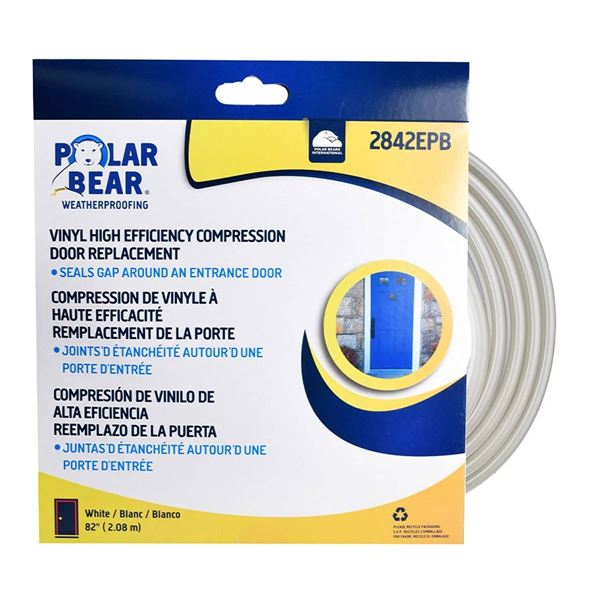 Polar Bear 2842EPB Vinyl High Efficiency Compression Door Replacement, White