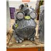 Image 1 : Frog Pair Garden Statue With Solar Powered Light-Up Eyes