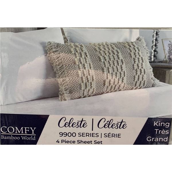 Comfy Bamboo World 9900 Series King Sheet Set, 4 Pieces