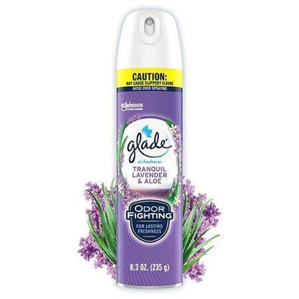 Glade Tranquil Lavender & Aloe Air Freshener, 6 x 235 g Spray