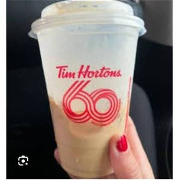 Tim Hortons 60th Anniversary Medium Cold Beverages Cups